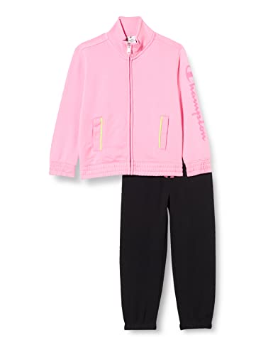 Champion Mädchen Legacy Back to School Sweatsuits-Powerblend Full Zip Trainingsanzug, (Hot Pink/Schwarz), 3-4 Jahre von Champion