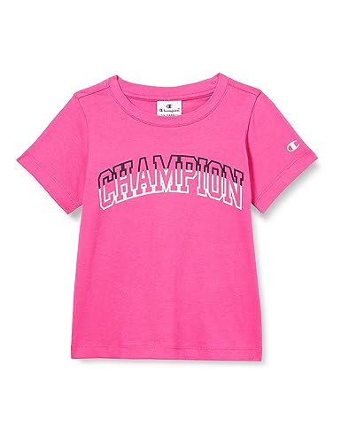 Champion Mädchen Legacy Color Punch G Bookstore Logo s-s Crewneck T-Shirt, Fuchsia, 9-10 Jahre von Champion