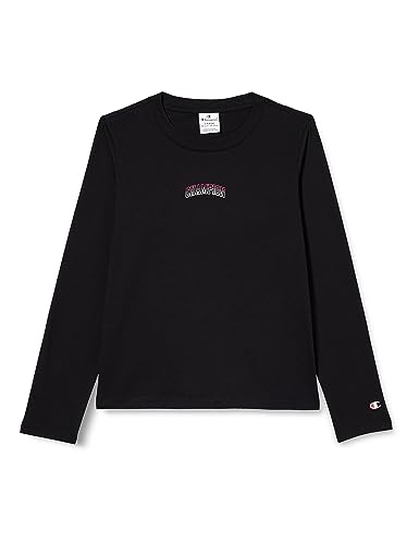 Champion Mädchen Legacy Color Punch G-S-s Crewneck T-Shirt, Schwarz, 15-16 Jahre von Champion