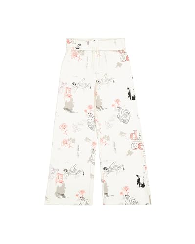 Champion Mädchen Legacy Emotional Dance G (405017) -Ultra-Light Soft Compact Fleece (240gr) Floral Wide Leg Trainingshose, Weiß (WL006), 15-16 Years von Champion