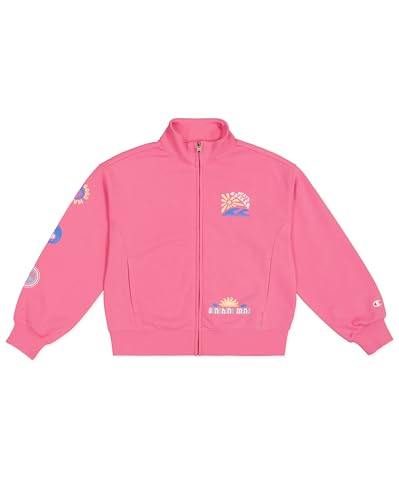 Champion Mädchen Legacy Girl - Graphic Full Zip Sweatshirt Sweatshirt, Pink (PS207), von Champion
