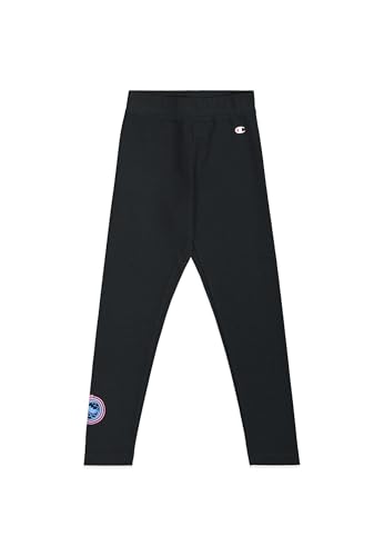 Champion Mädchen Legacy Girl-Graphic Leggings Trainingshose, Schwarz (Kk001), 7-8 Jahre von Champion