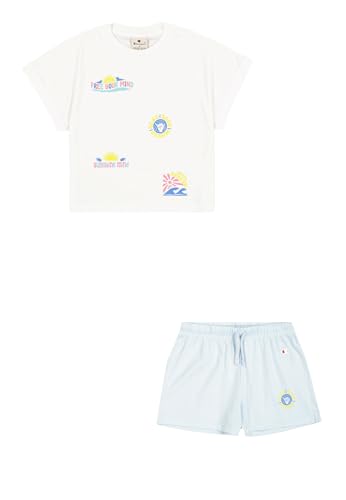 Champion Mädchen Legacy Girl-Graphic Oversize T-Shirt Set, White (WW001), 7-8 Jahre von Champion