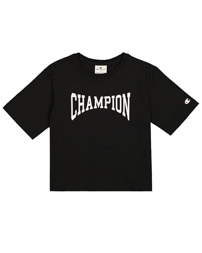 Champion Mädchen Legacy Graphic Shop G (405025) -Crewneck Kurzarm Shirt, Schwarz (KK001), 5-6 Years von Champion