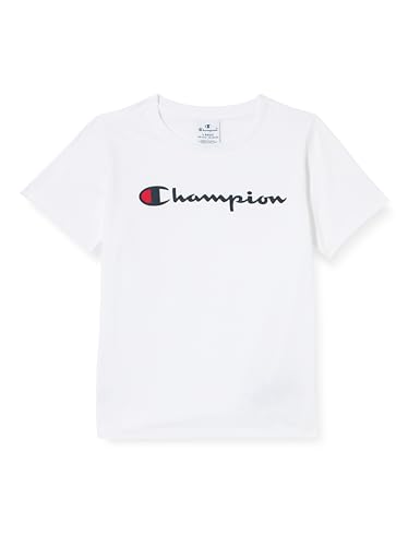 Champion Mädchen Legacy Icons G-S/S Crewneck T-Shirt, Weiß, 11-12 Jahre von Champion