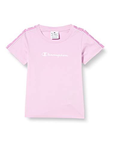 Champion Mädchen Legacy Tape 2.0-S/S T-Shirt, Rosa Lila, 5-6 Jahre von Champion