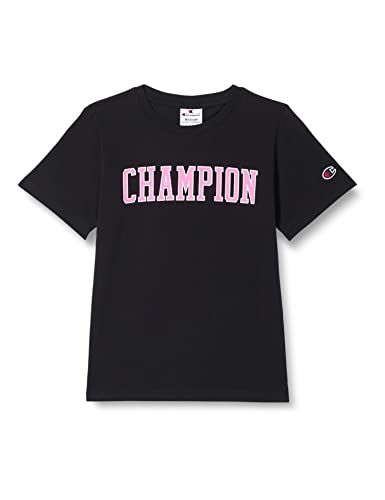 Champion Mädchen Rochester 1919 C-Campus Crewneck S-s T-Shirt, Schwarz, 5-6 Jahre von Champion