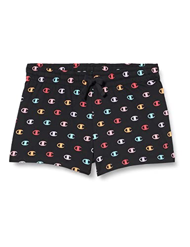 Champion Mädchen und Jungen Legacy American Classics All Over Logo Shorts, Schwarz, 11-12 Jahre von Champion