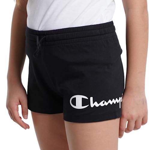 Champion Mädchen und Mädchen Legacy American Classics Logo Shorts, Schwarz, 11-12 Jahre von Champion