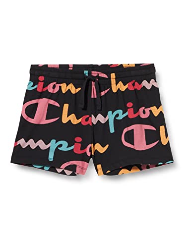 Champion Mädchen und Jungen Legacy American Classics Logo Shorts, Schwarz All-Over, 11-12 Jahre von Champion