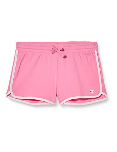 Champion Mädchen und Jungen Legacy American Classics-Soft Cotton 1x1 Rib C-Logo Shorts, Hot Pink, 13-14 Jahre von Champion