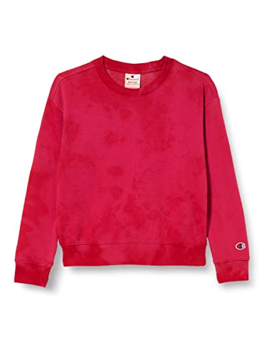 Champion Mädchen und Jungen Rochester 1919 Logo Tie Dye Crewneck Sweatshirt, Fuchsia (Fpl), 11-12 Jahre von Champion