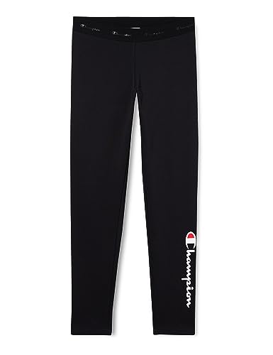 Champion Mädchen und Mädchen Legacy American Classics G-Big Logo Light-Stretch Fleece Leggings, Schwarz, 3-4 Jahre von Champion