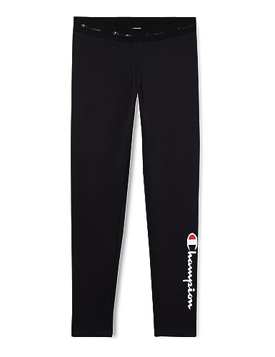 Champion Mädchen und Mädchen Legacy American Classics G-Big Logo Light-Stretch Fleece Leggings, Schwarz, 5-6 Jahre von Champion