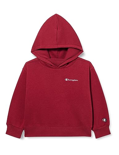 Champion Mädchen und Mädchen Legacy American Classics G Script Logo Ultralight Powerblend Boxy Fleece Kapuzenpullover, Rosso Tbr, 9-10 Jahre von Champion