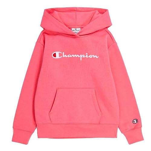 Champion Mädchen und Mädchen Legacy American Classics G Ultralight Powerblend Fleece Kapuzenpullover, Rosa Fluo, 3-4 Jahre von Champion