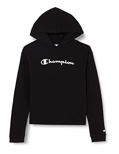 Champion Mädchen und Mädchen Legacy American Classics-Powerblend Logo Kapuzenpullover, Schwarz, 11-12 Jahre von Champion