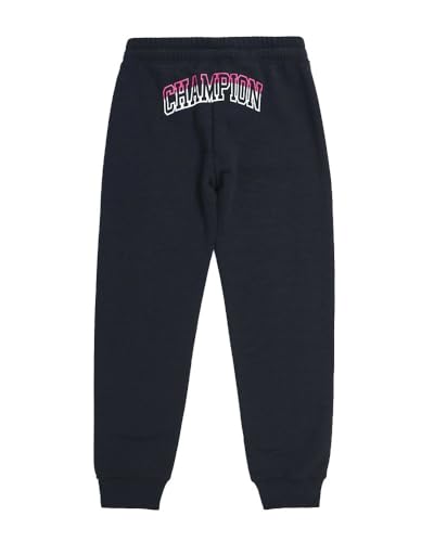 Champion Mädchen und Mädchen Legacy Color Punch G-Ultraleichtes Powerblend Fleece Rippbündchen Trainingshose, schwarz, 5-6 Jahre von Champion