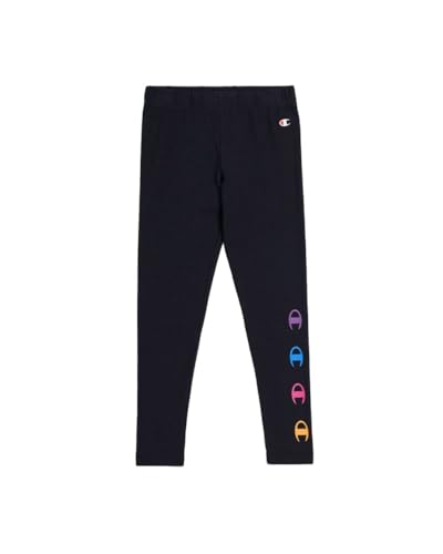 Champion Mädchen und Mädchen Legacy Graphic Shop G Cotton-Lycra Leggings, Schwarz, 11-12 Jahre von Champion