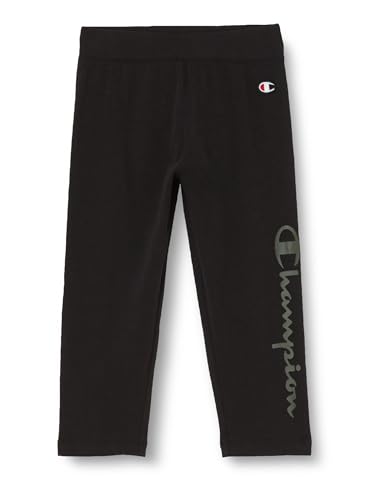 Champion Mädchen und Mädchen Legacy Icons G-Stretch Athletic Jersey Vertical Logo 3/4 Leggings, Schwarz, 7-8 Jahre von Champion