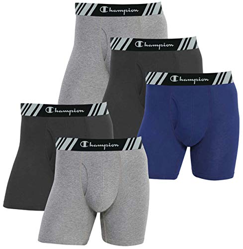 Champion Men's Boxer Briefs All Day Comfort No Ride Up Double Dry X-Temp 5 Pack von Champion