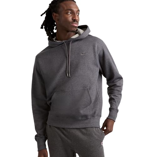 Champion Mens Kapuzenpullover Powerblend Pullover Hoodie, Dunkelgrau, M von Champion