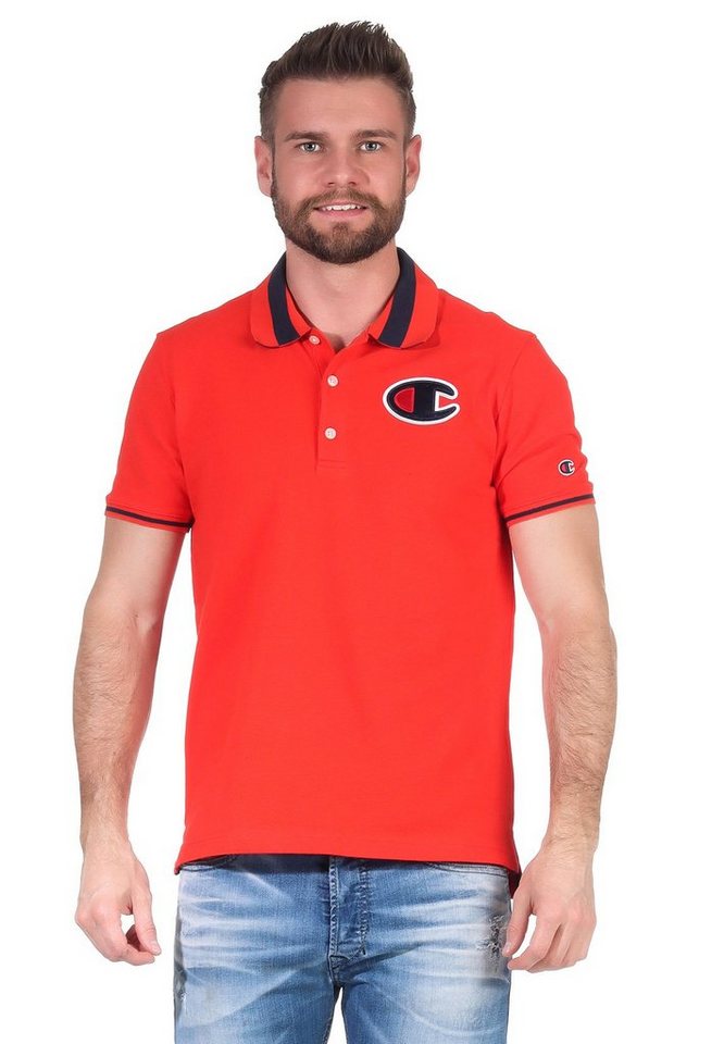 Champion Poloshirt Champion Herren Polo 214193 RS041 FLS NVB Rot von Champion