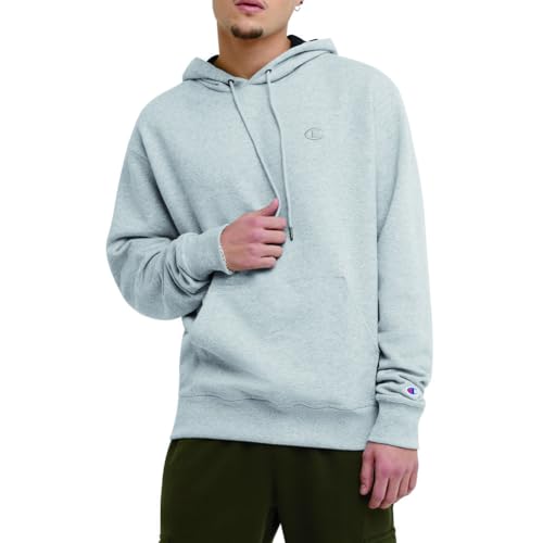 Champion Herren Powerblend Pullover Hoodie Kapuzenpullover, Oxford Gray C Logo, X-Large von Champion