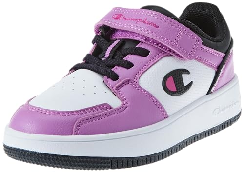 Champion Mädchen Rebound 2.0 Low G Ps Sneakers, Bianco Rosa Nero Ww017, 34 EU von Champion