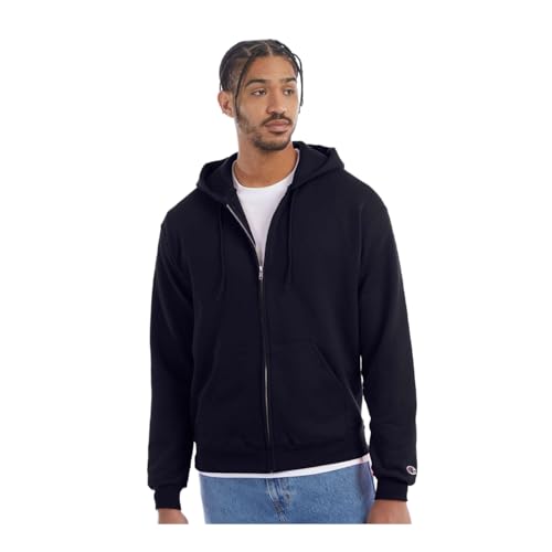 Champion S800 Powerblend Herren-Kapuzen-Sweatshirt mit durchgehendem Reißverschluss, mittelschwer, 266 g, Baumwoll-Polyester-Mischgewebe, strapazierfähig, Fronttasche (US, Alpha, X-Large, Regular, von Champion