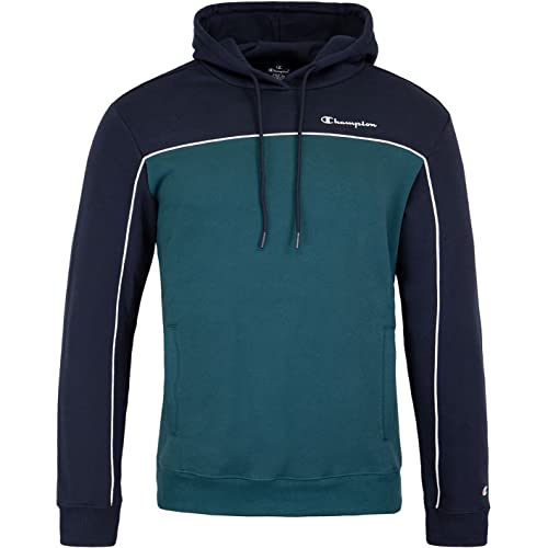 Champion Small Logo Hoody (L, Navy/Green/White) von Champion