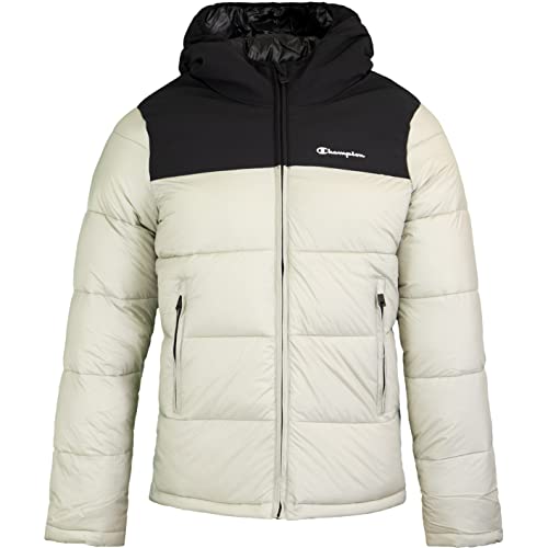 Champion Small Logo Jacket Winterjacke (S, beige/black) von Champion