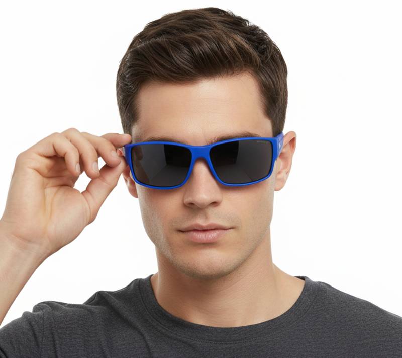Champion Sport Sonnenbrille Herren Sport-Brille polarisierte Urlaubs-Brille UVA&UVB Schutz CU514602 Blau von Champion
