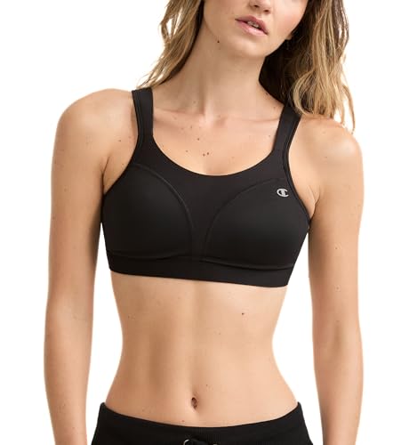 Champion Damen Spot Comfort Full Support Bra Sport-BH, Schwarz, 85D von Champion