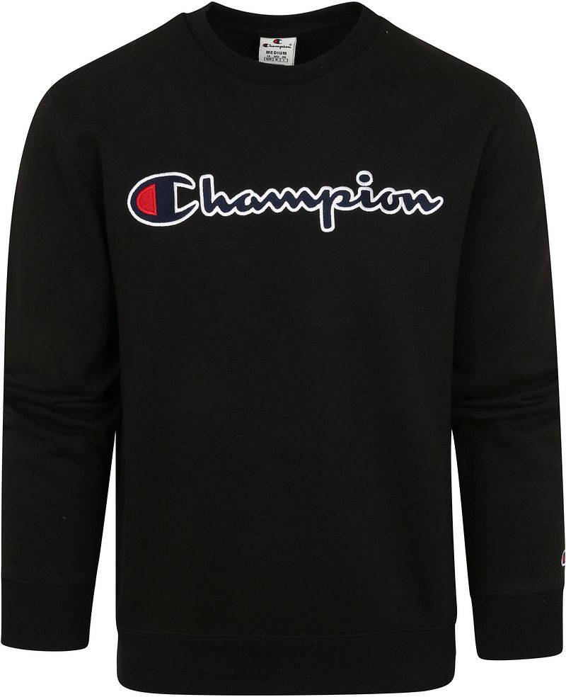 Champion Sweater Script Logo Schwarz - Größe M von Champion