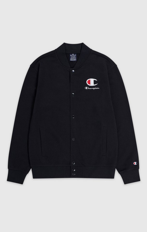 Champion Sweatshirt Herren Bomber-Sweatshirt mit Druckknöpfen - Schwarz von Champion