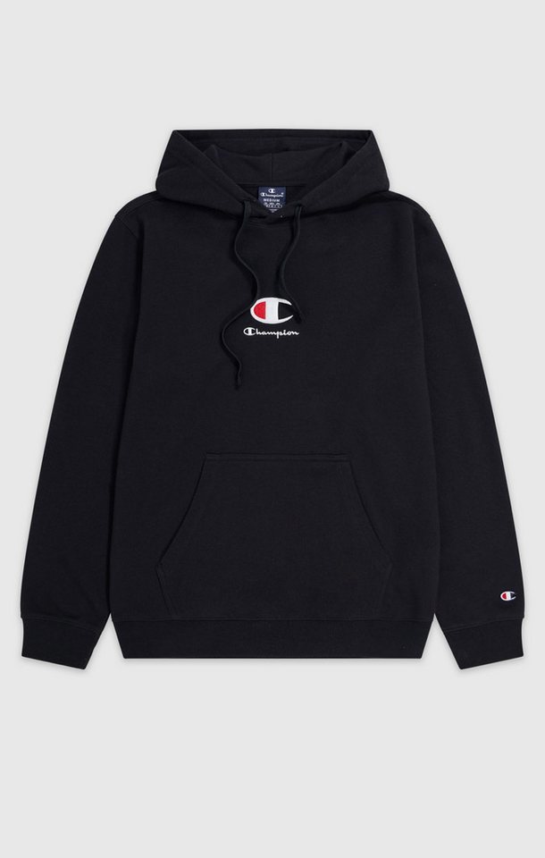 Champion Sweatshirt Herren Hoodie mit neuem Champion-Logo - Schwarz von Champion
