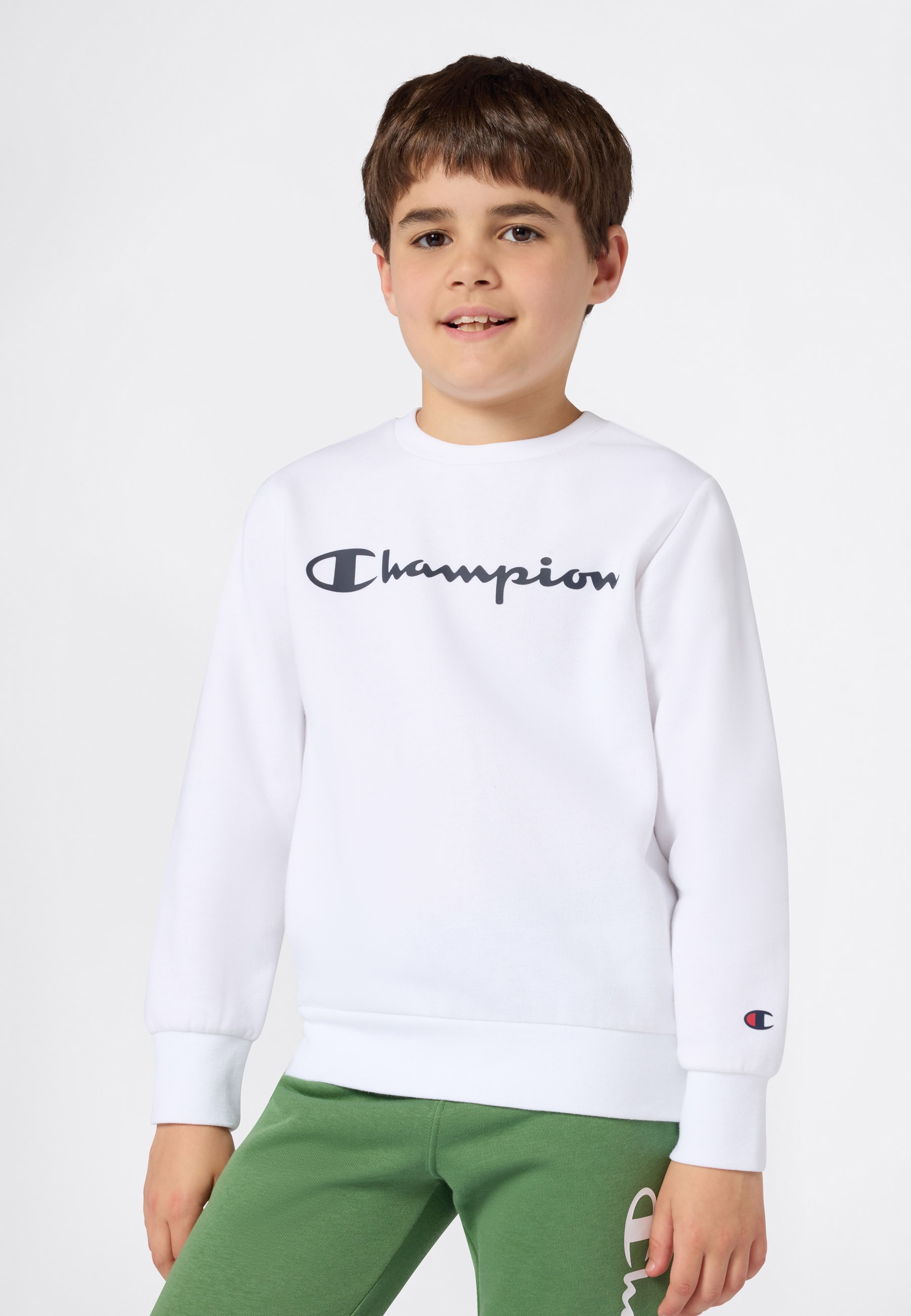 Champion Sweatshirt "SPORTWEAR CREWNECK Standard Fit", 1 tlg. für Kinder, sportlicher Stil, Rundhalsausschnitt, ohne Verschluss von Champion