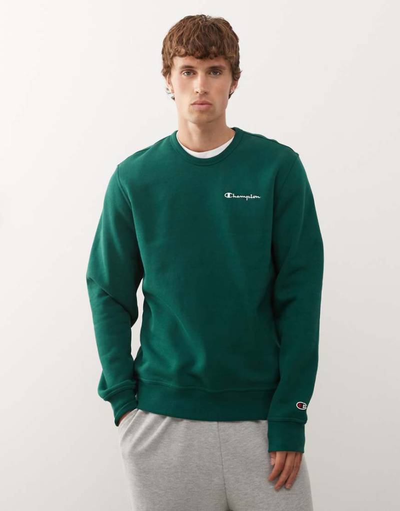 Champion - Sweatshirt in Grün mit Rundhalsausschnitt von Champion