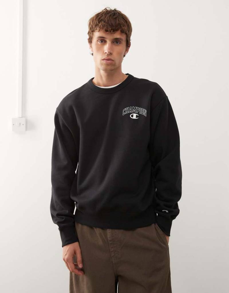 Champion - Sweatshirt in Schwarz mit Rundhalsausschnitt von Champion
