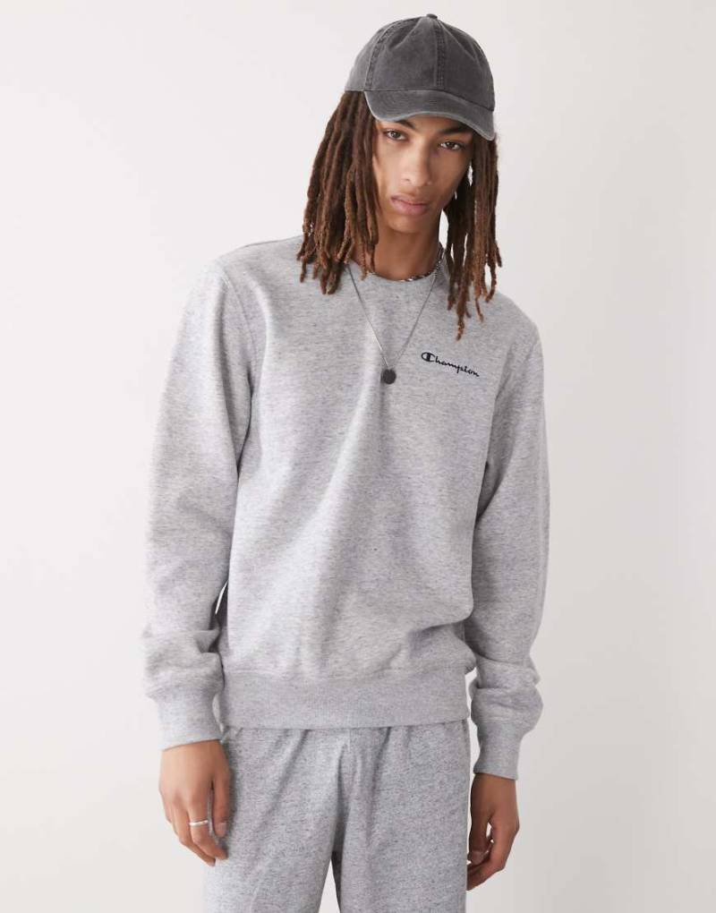 Champion - Sweatshirt mit Rundhalsausschnitt in Grau von Champion