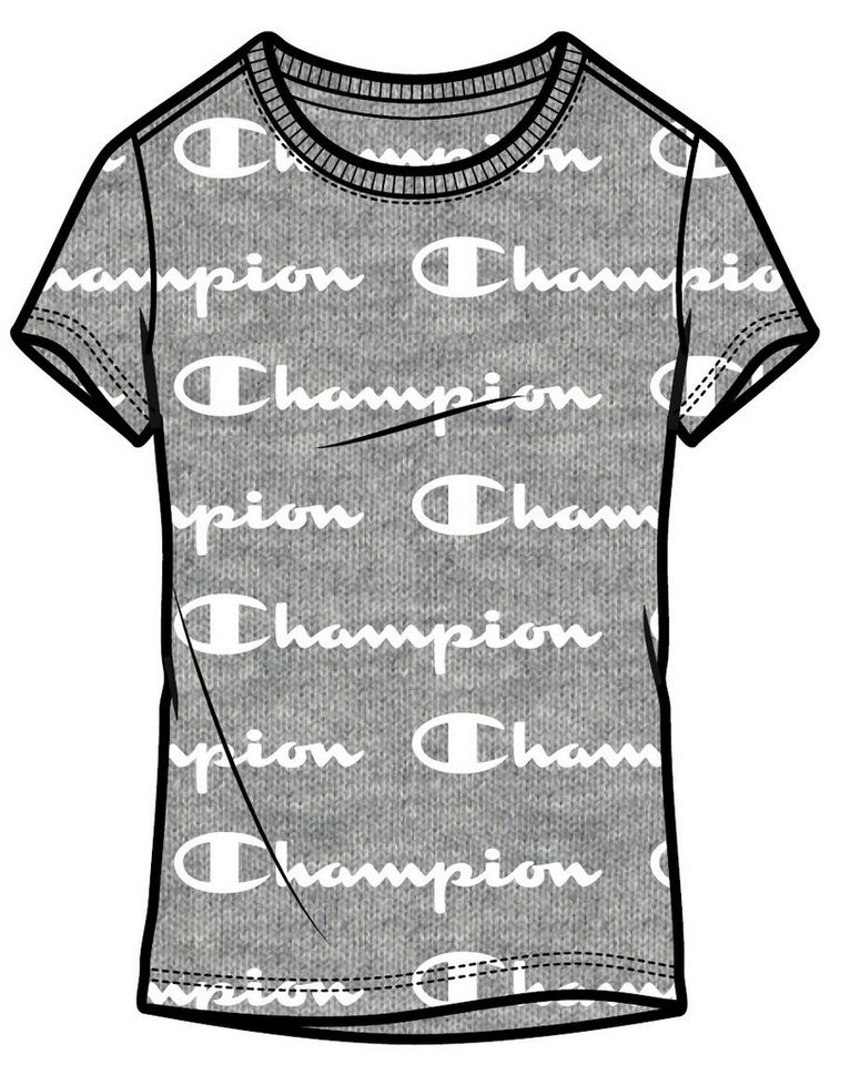 Champion T-Shirt (Baumwolle) Graphic Print grau Mädchen von Champion