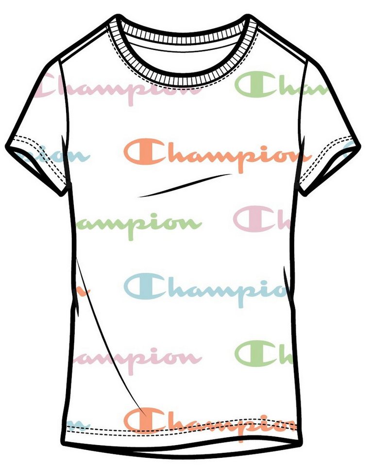 Champion T-Shirt (Baumwolle) Graphic Print weiss Mädchen von Champion