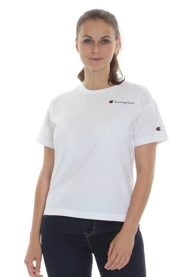 Champion T-Shirt Champion Damen T-Shirt 114167 WW001 WHT New York Freiheitsstatue Weiß von Champion