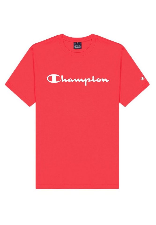 Champion T-Shirt Champion Herren Crewneck T-Shirt Rundhals mit Logo von Champion