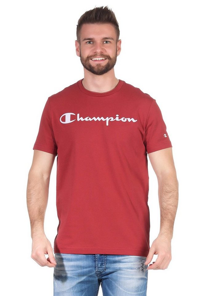 Champion T-Shirt Champion Herren T-Shirt 214142 RS518 ROW Dunkelrot von Champion