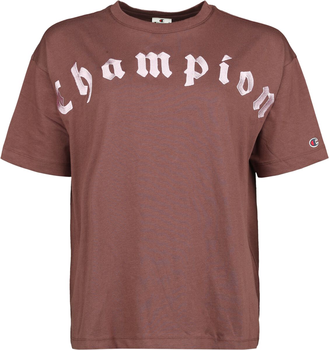 Champion T-Shirt - Crewneck T-Shirt - S bis XL - für Damen - Größe L - bordeaux von Champion