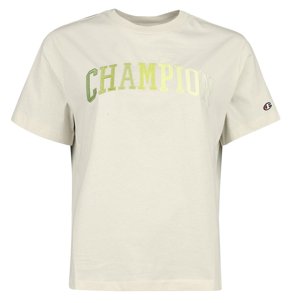 Champion T-Shirt - Crewneck T-Shirt - S bis XL - für Damen - Größe M - beige von Champion