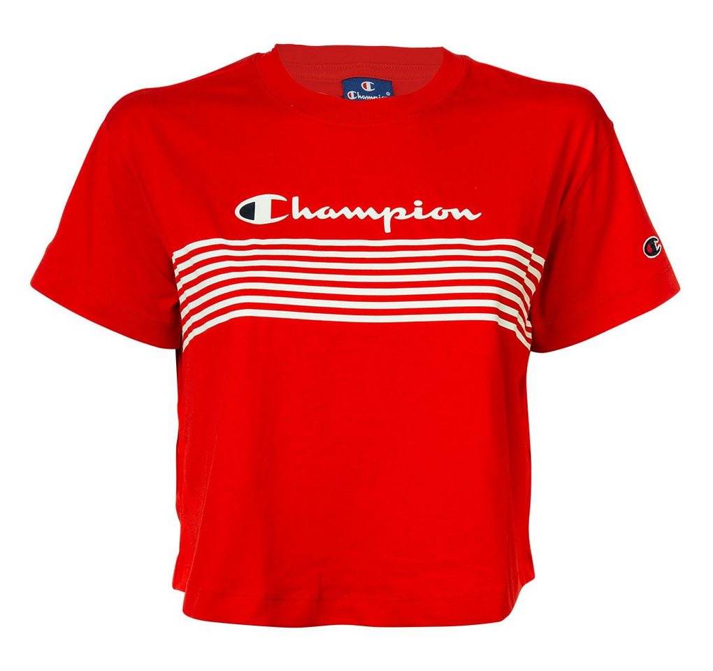 Champion T-Shirt Damen T-Shirt, bauchfrei - Crop-Top, Logo-Print von Champion