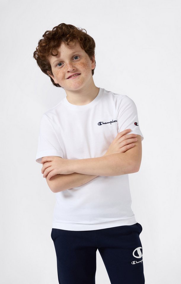 Champion T-Shirt ICONS CONTRAST Crewneck T-Shirt (1-tlg) sportlicher Stil, klassischer Schnitt, für Kinder von Champion